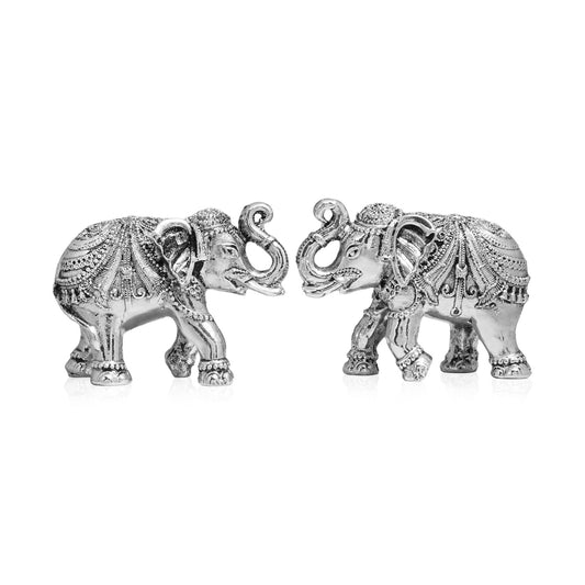 999 Silver Elephant Pair Gift Box