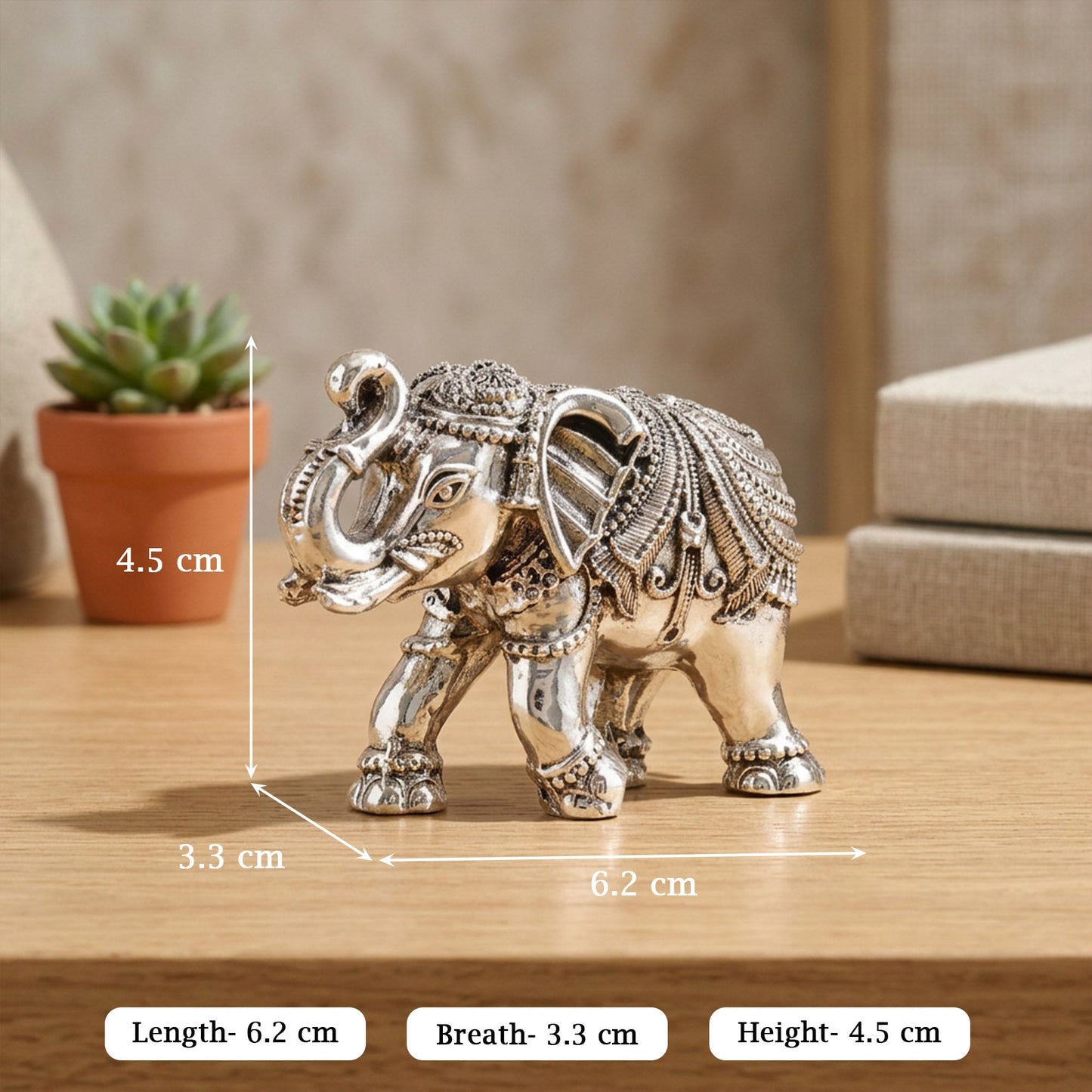 999 Silver Elephant Pair Gift Box