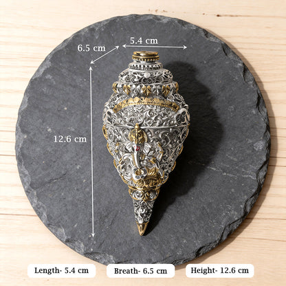 999 Silver Ganesh Shankh Gift Box