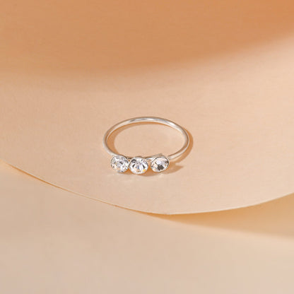 Triple Stone Nose Ring