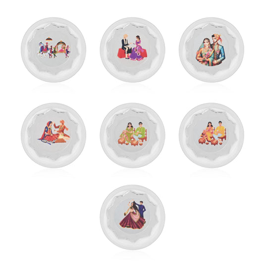 Satya Padi Wedding 999 Silver Coin Box (7 Coins)