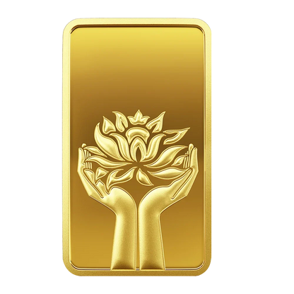 24K (999.9+) Purest 1 gm Lotus Gold Bar